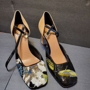 Dries van Noten Sequin square toe pumps- NEW never worn! Size 38